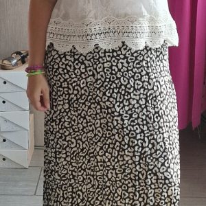 jupe plissée imprimé stéphanie