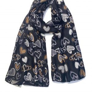 foulard imprimé coeur louanne