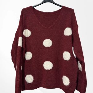 Pull pilou à pois stef